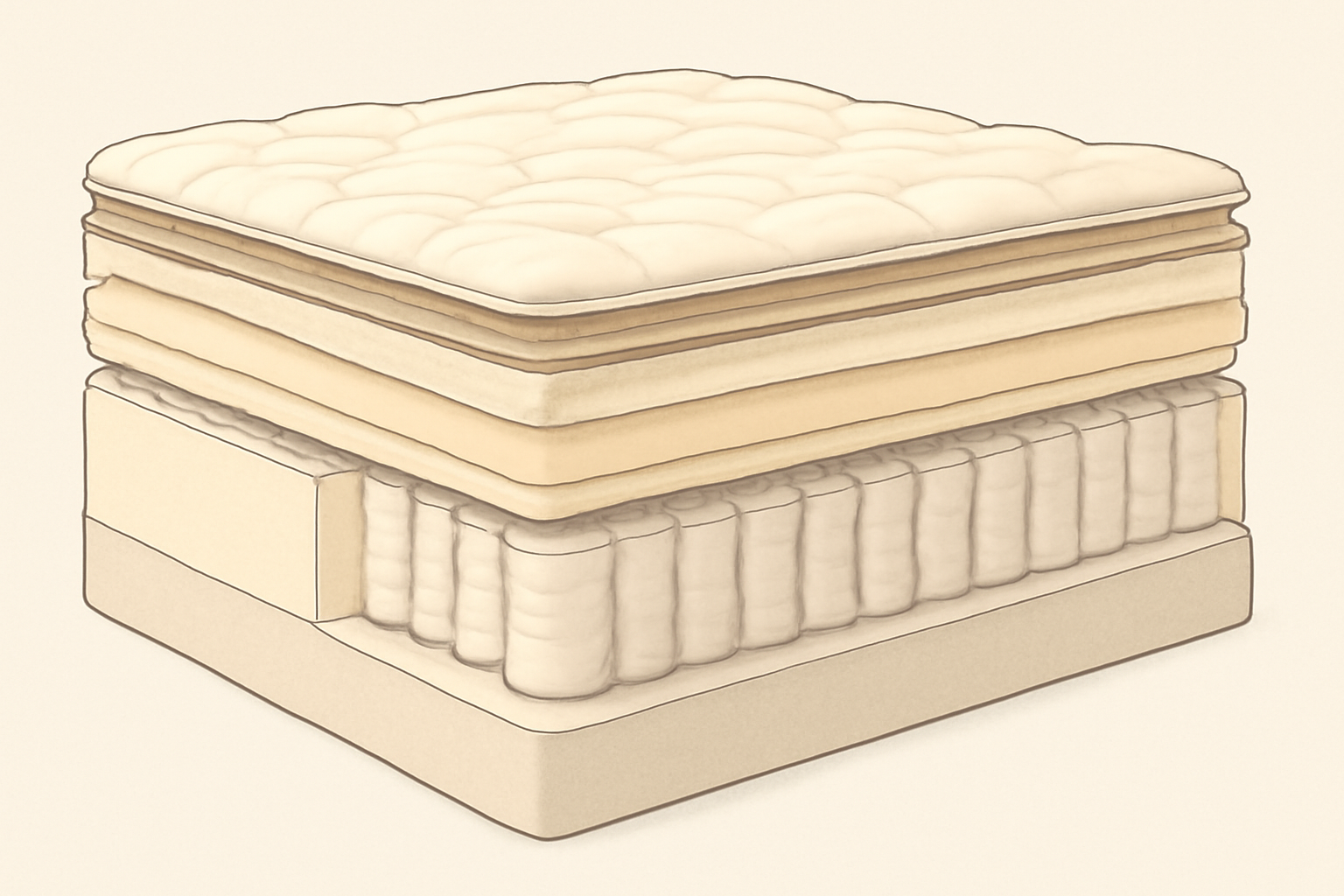 Nectar vs DreamCloud: Which Resident Home Mattress Should You Buy? — construction cross-section