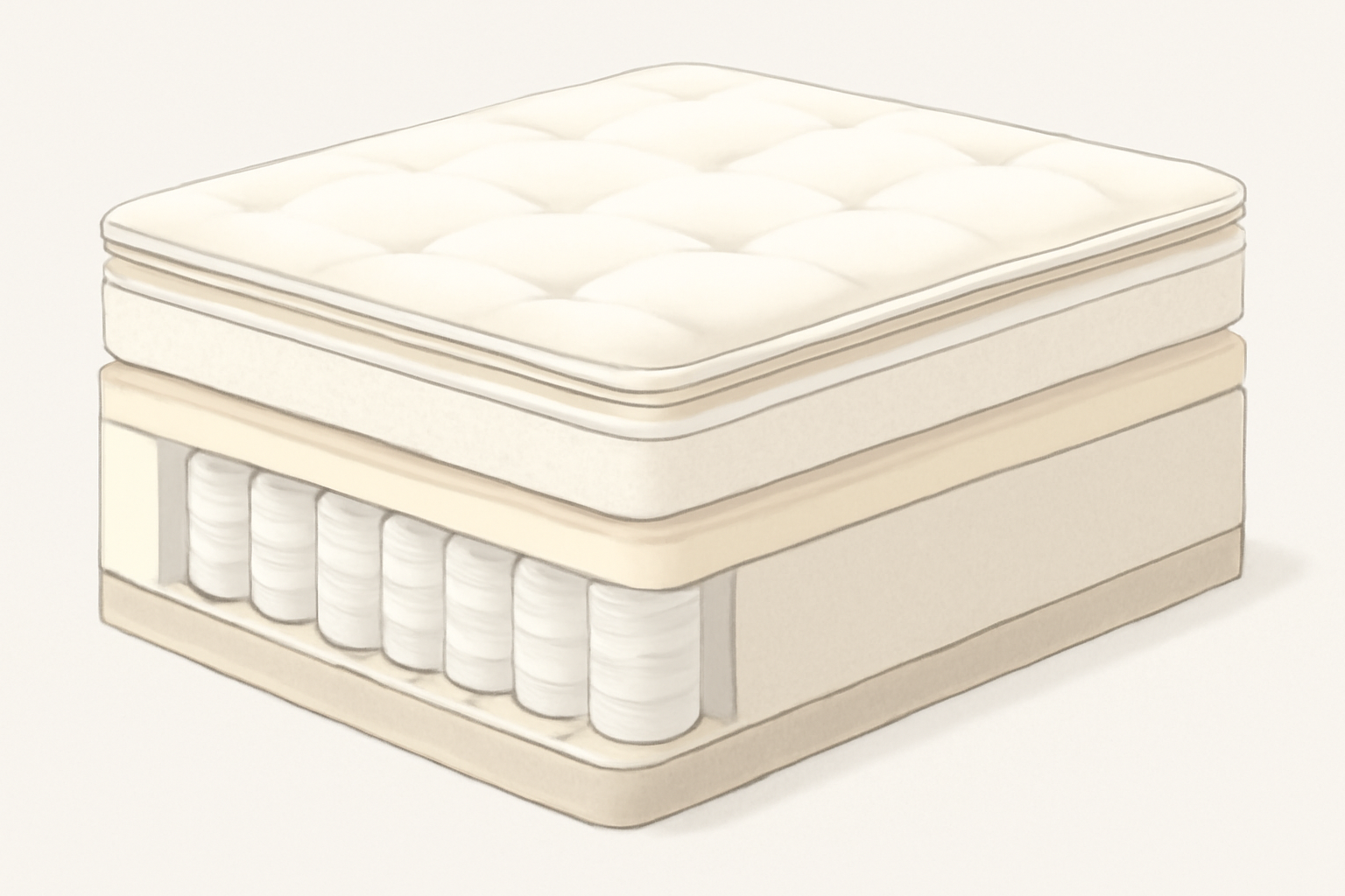 Nectar vs Purple (2026): Bed-in-a-Box Comparison — construction cross-section