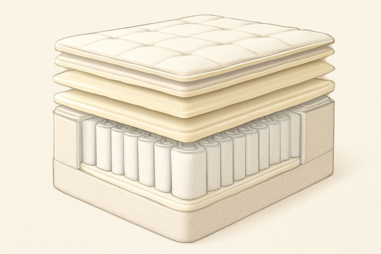Nolah Natural vs. Saatva: Top 5 Powerful Mattress Picks — construction cross-section