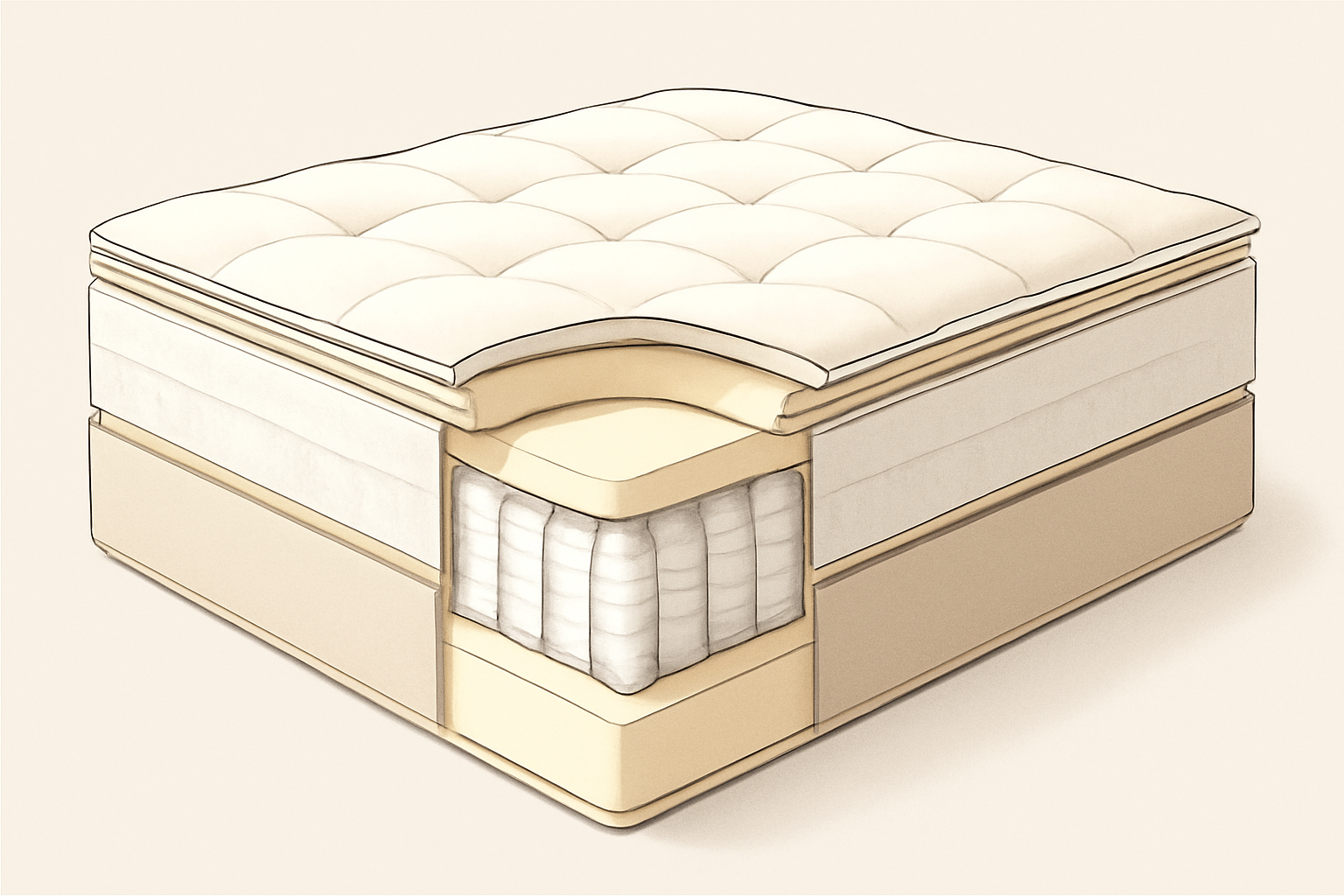 Perfectly Snug Mattress Topper Review — construction cross-section