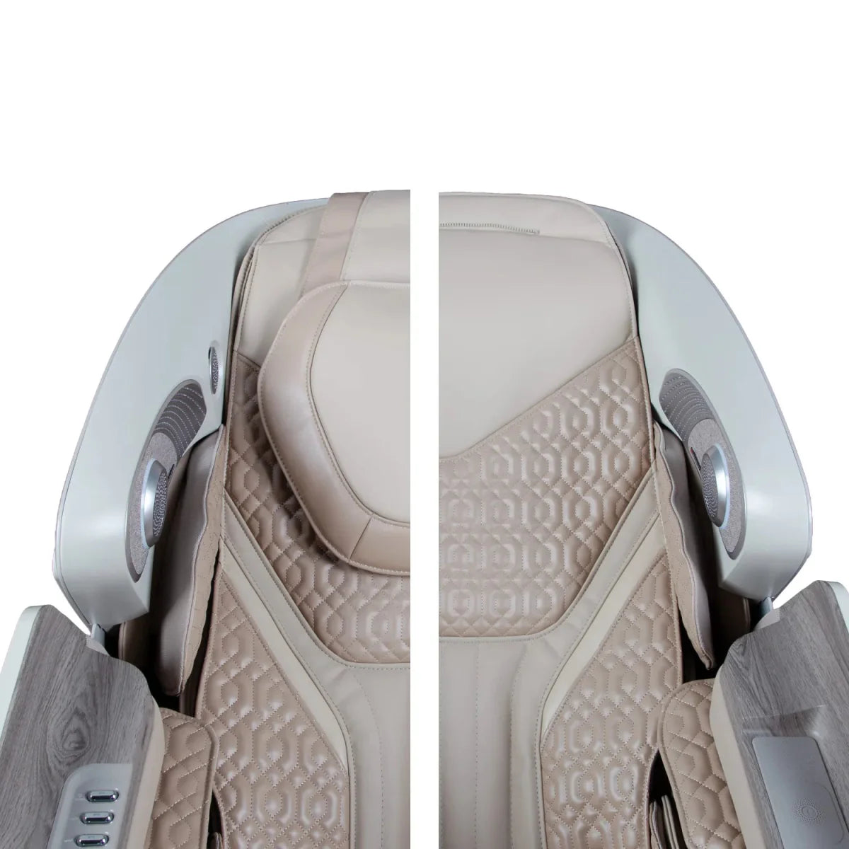 Synthetic leather backrest and neck cushion of the Pinnacle 5D DuoFlex AI