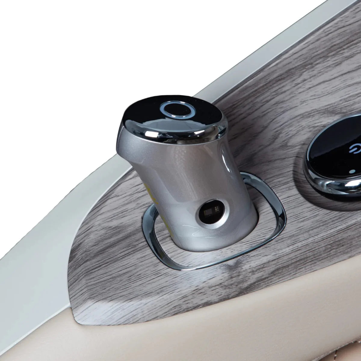 Diamond stitching and soft-touch interior panels