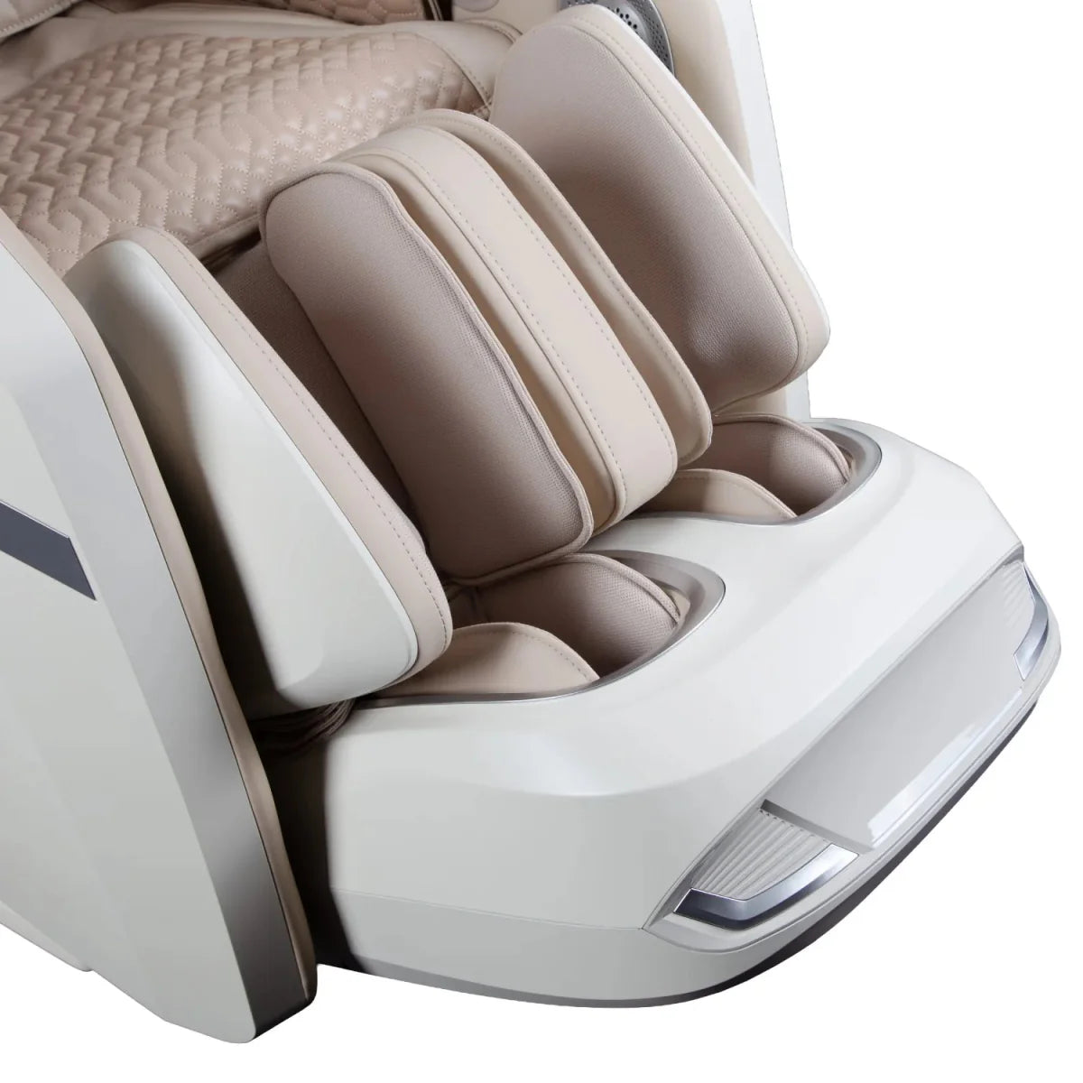 Enclosed calf and foot massage module with air cells and rollers