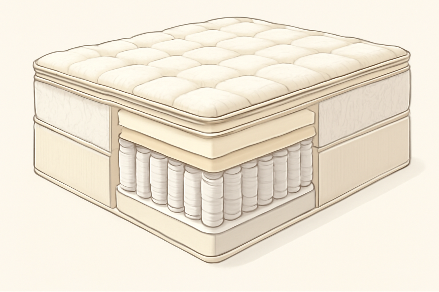 Saatva Latex Hybrid: Must-Have Firm Mattress for Comfort — construction cross-section