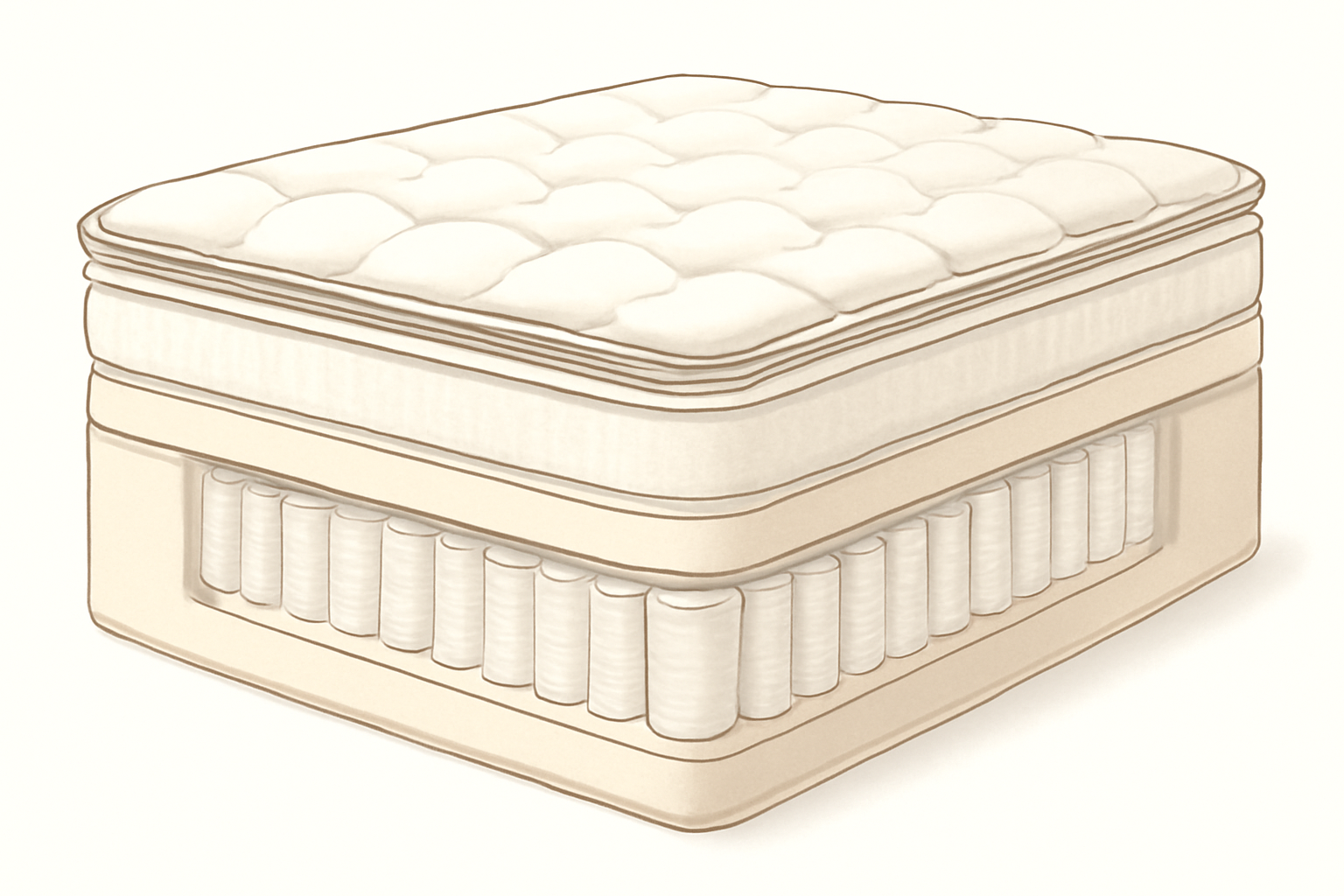 Saatva Solaire vs. Sleep Number i8: Top 5 Best Features — construction cross-section