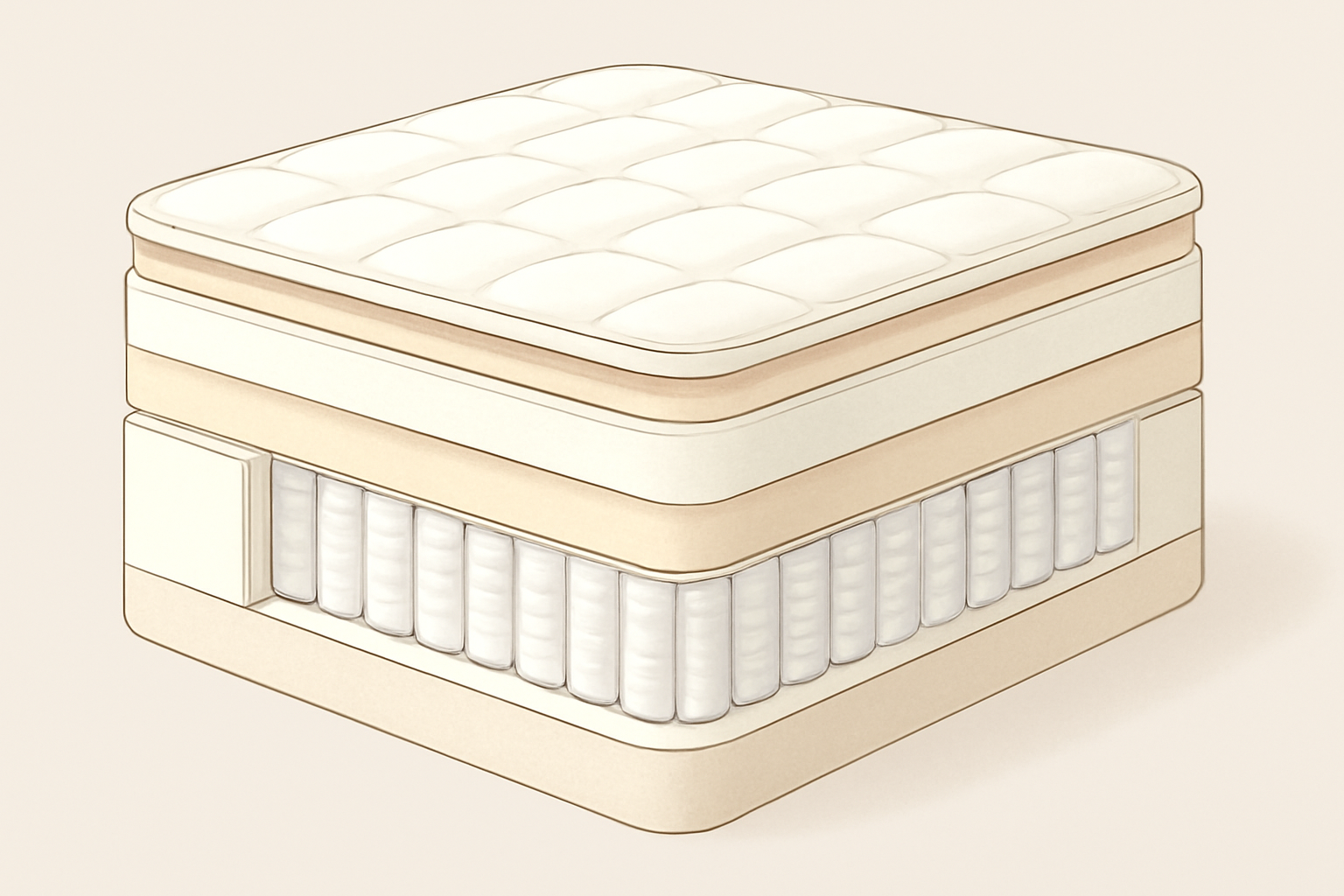 Saatva vs Tempur-Pedic: Honest 2026 Comparison — construction cross-section