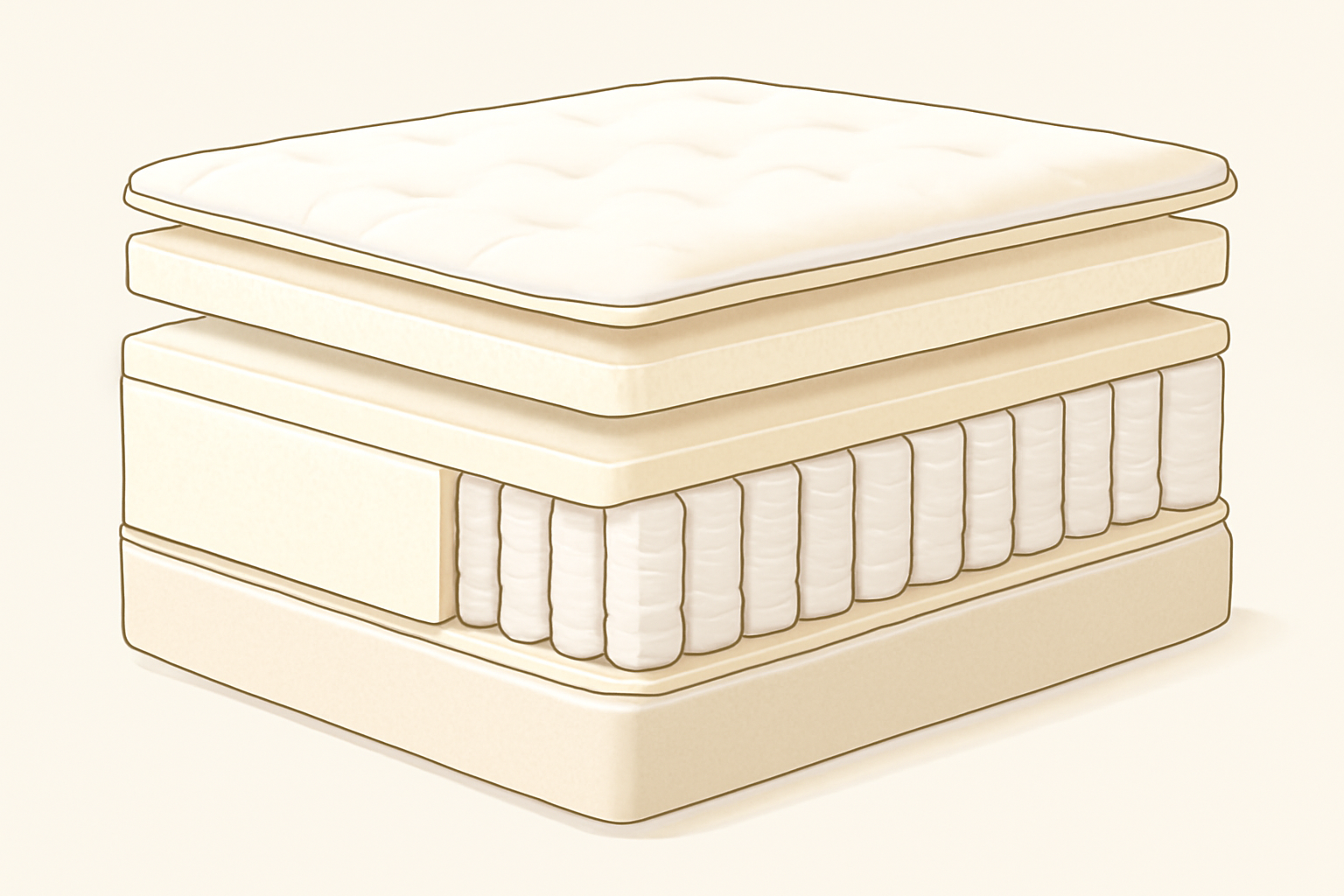 Simmons Mattress Reviews — Yawnder’s Picks for 2026 — construction cross-section