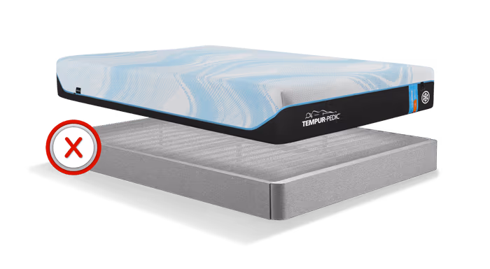 TEMPUR-LUXEbreeze on a compatible foundation