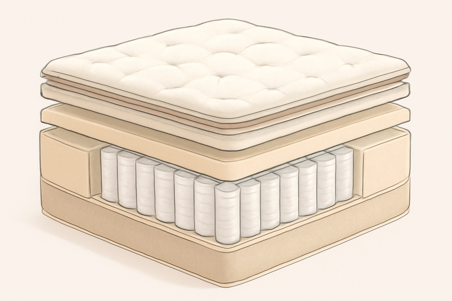 Tempur-Pedic vs Sleep Number (2026): Premium Mattress Showdown — construction cross-section