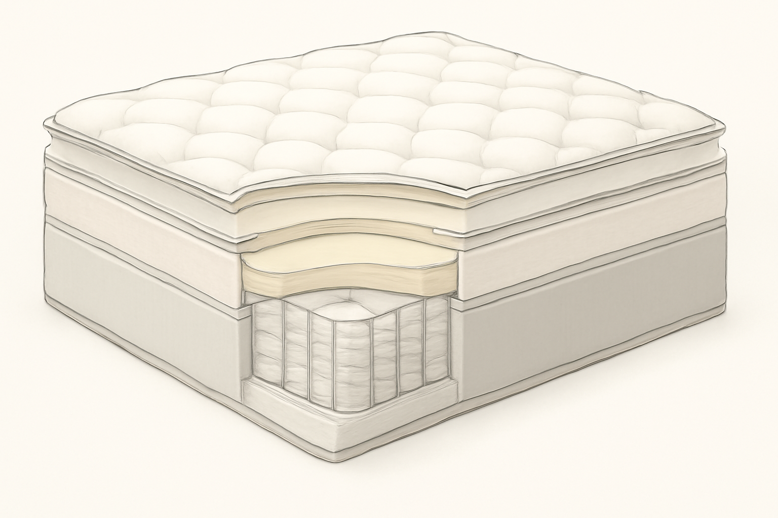 WinkBed Plus vs. Saatva HD: 8 Real World Tests and Findings — construction cross-section