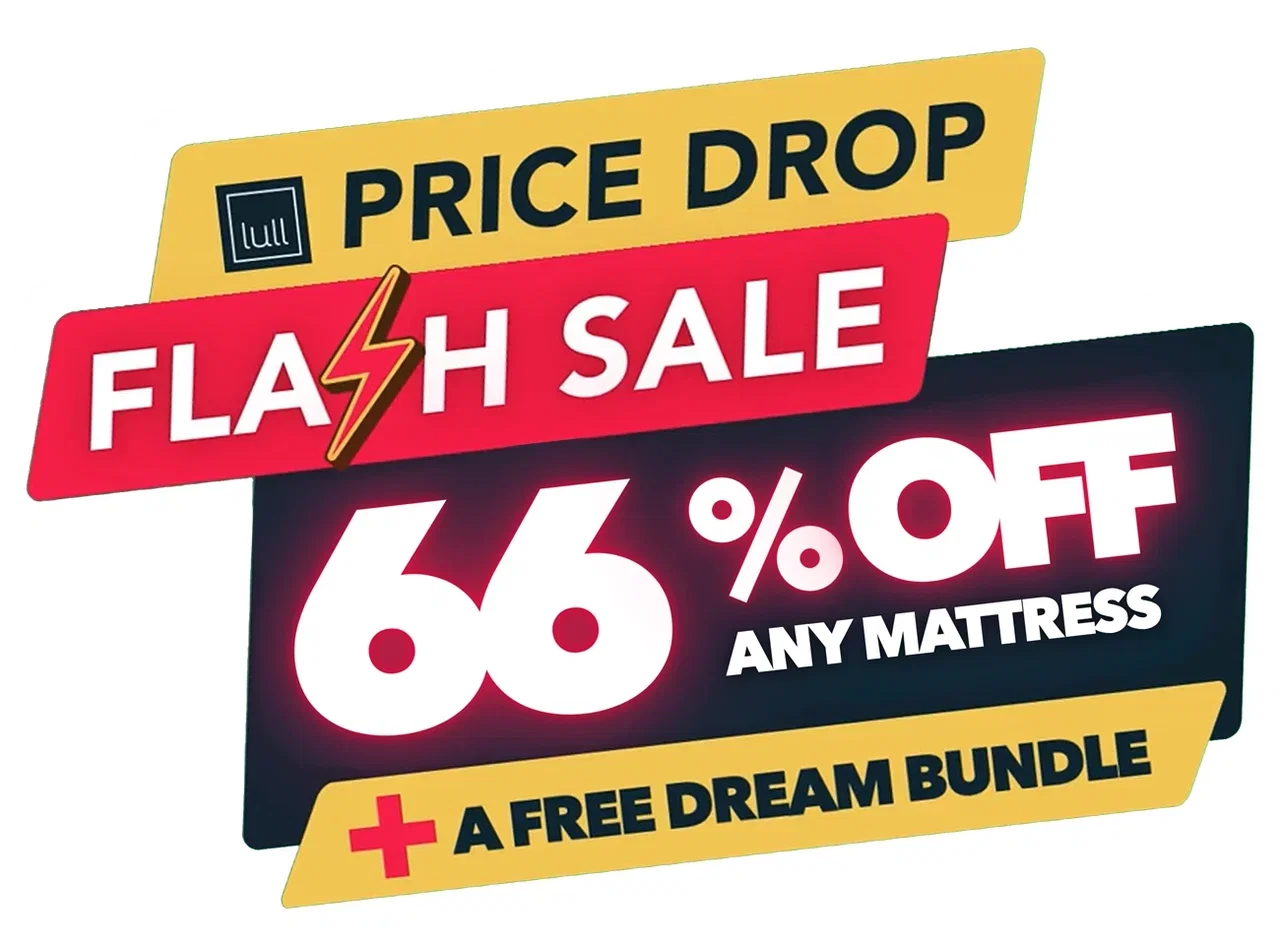 Lull Original memory foam mattress on a platform bed