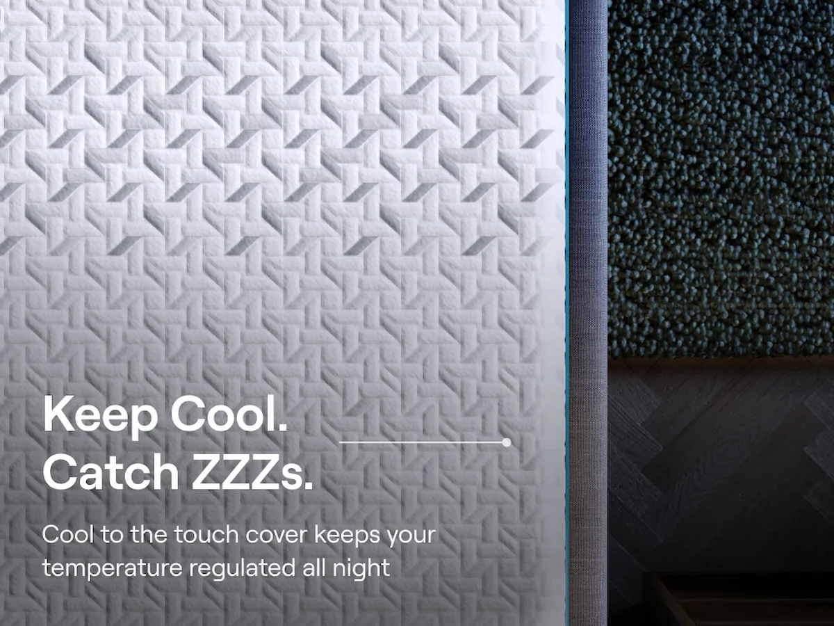 Close-up of the Nectar Premier Hybrid cooling cover and quilted top